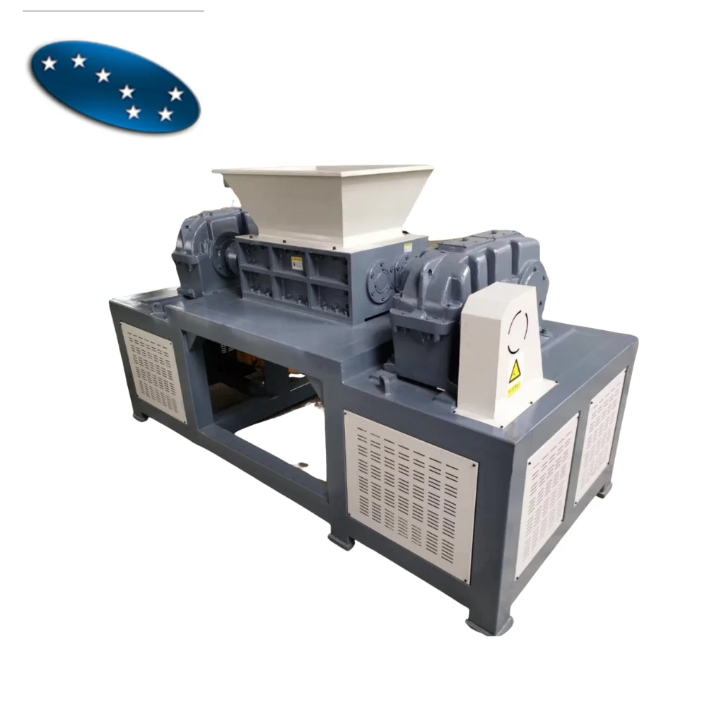 Double Shaft Shredder car tire metal shredder truck tyre recycle