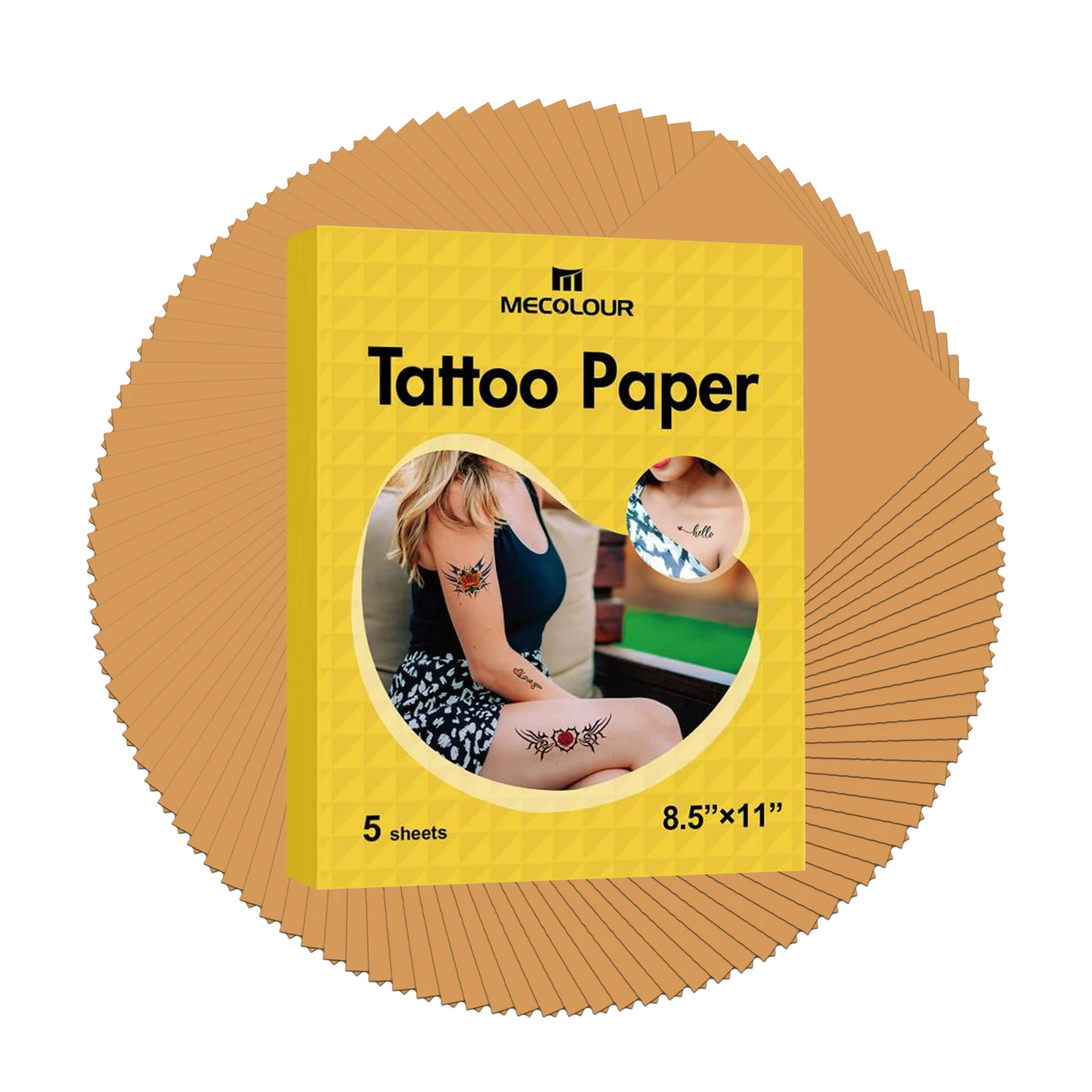 Gold Ready to Ship 50sets A+B A4 size temporary tattoo paper transfer paper tattoo inkjet tattoo paper for any laser and inkjet