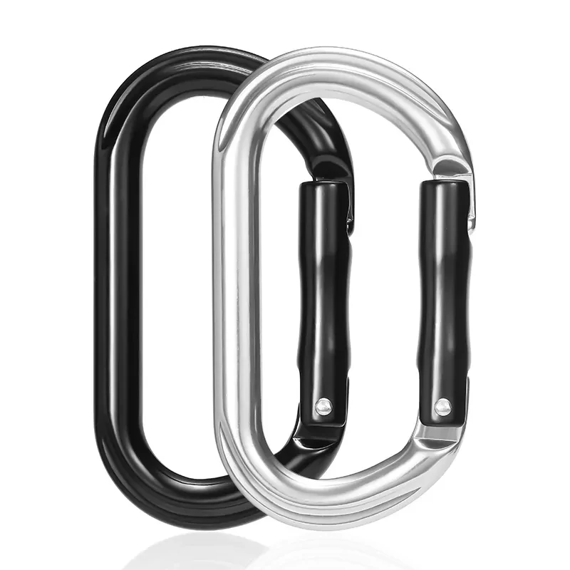 JRSGS CE Certified 25KN 0-Shaped Carabiner Manufacturer Spring Snap Hook Climbing Aluminum clip Outdoor Sports S7108C