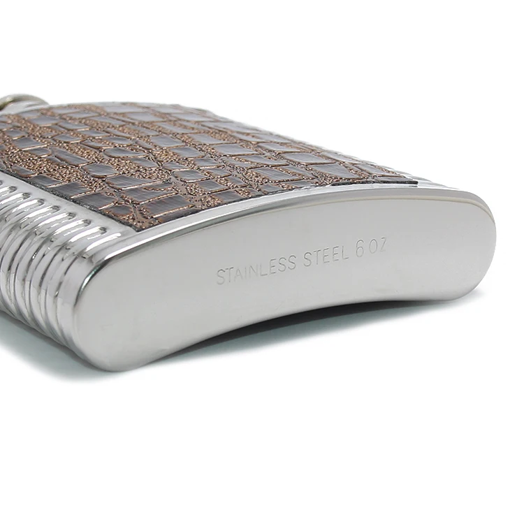 180ml Portable Mini Metal Hip Flask Wine Pot Alcohol Flask Liquor Whiskey Bottle Travel Picnic Stainless Steel 6oz Hip Flask