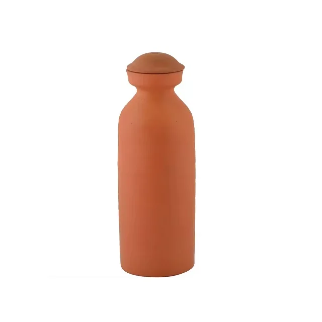 Hot sell Canada style handmade terracotta clay water bottle with lid creative ceramic cup porcelain mugs stoneware water bottle