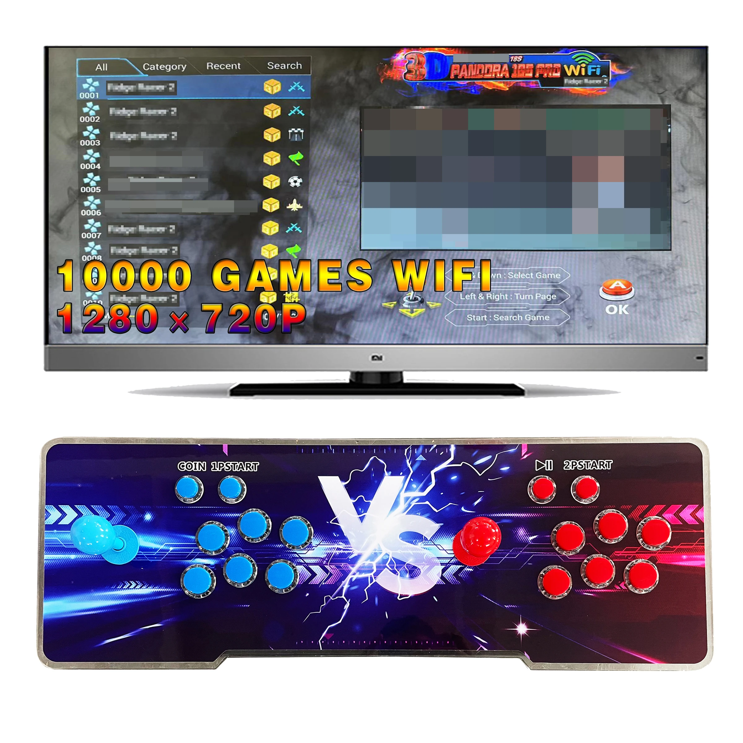 Ретро Аркадный Игровой автомат коробка 10000 игровая консоль Wifi скачать аркадный 3d Джамма-джойстик Кнопка аркадная