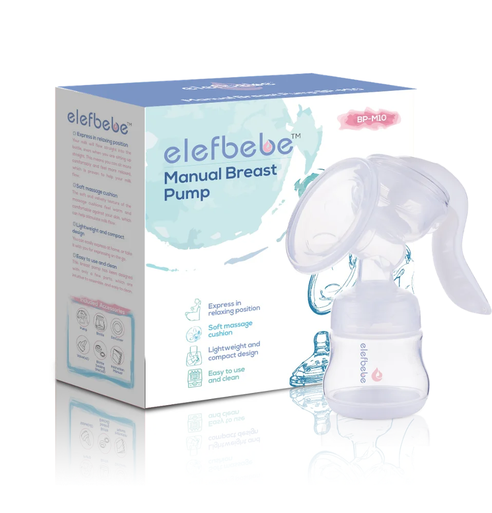 Best Selling Product Easy Operation Portable Silicone Manual Baby Product Feeding Milk Breast Pump