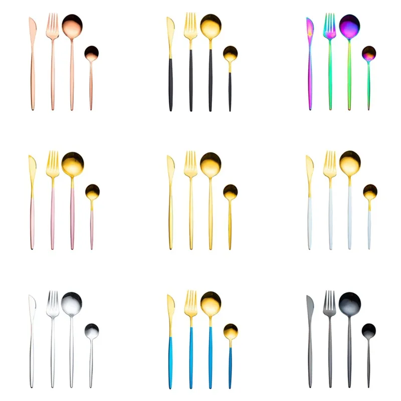
Factory direct sale high quality wholesale price luxury banquet Portuguese stainless steel custom cutlery set 