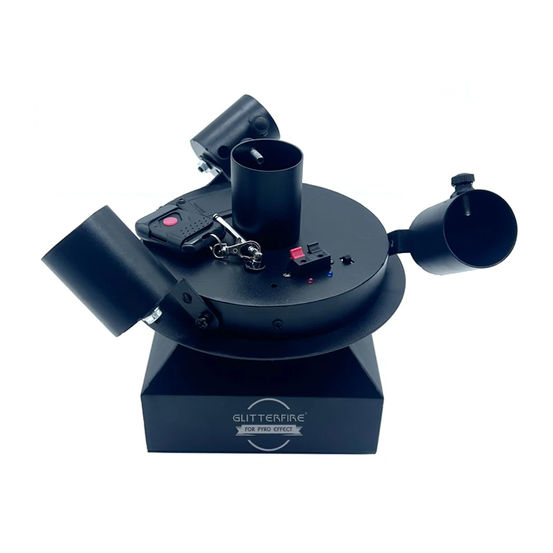 4 Head ground rotate cold fountain fireworks display wedding machine stage spinning flower fireworks ignition system for party