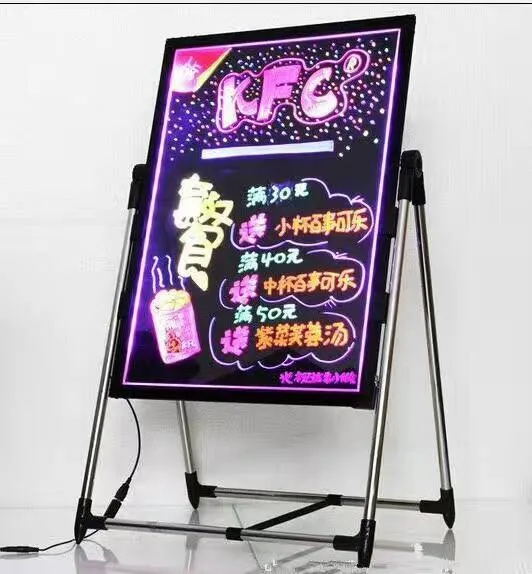 Wholesale Led Neon Light Illuminated Message Sign Diy Electric Fluorescent Marker Pen Glow Cleaning Led Writing Board