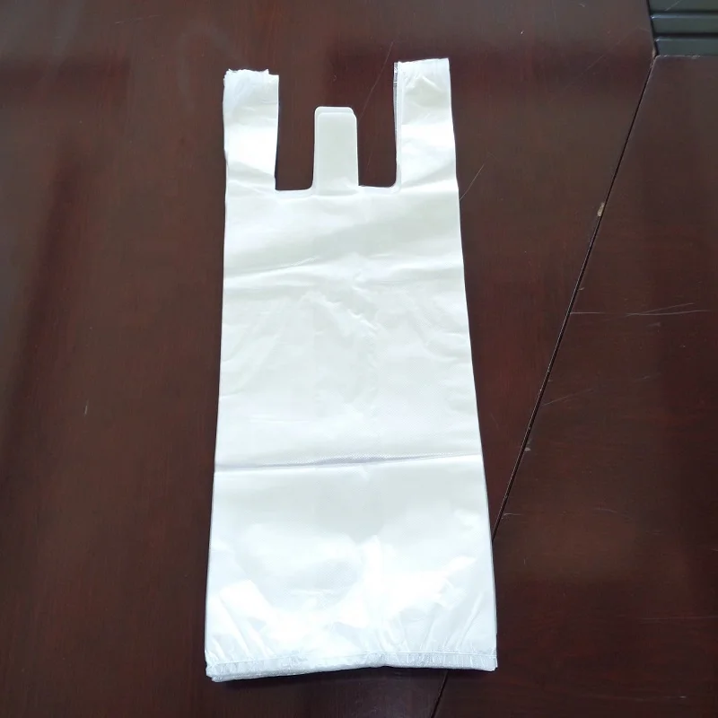different color clear customized size plastic garbage bag t shirt bag