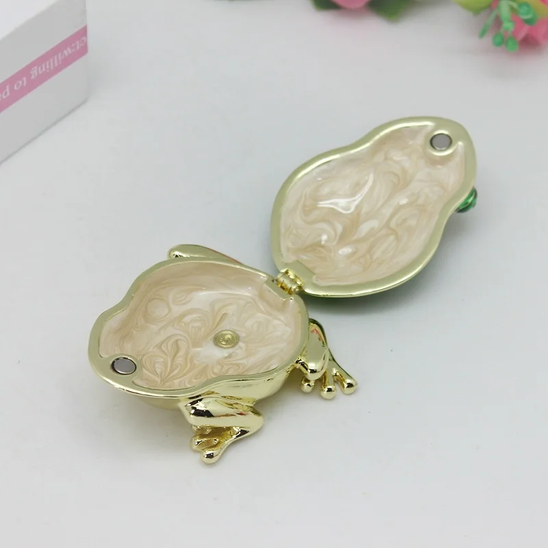 SHINNYGIFTS шкатулка для оловянной лягушки ручной работы металлическая ювелирных украшений декоративные шкатулки дома