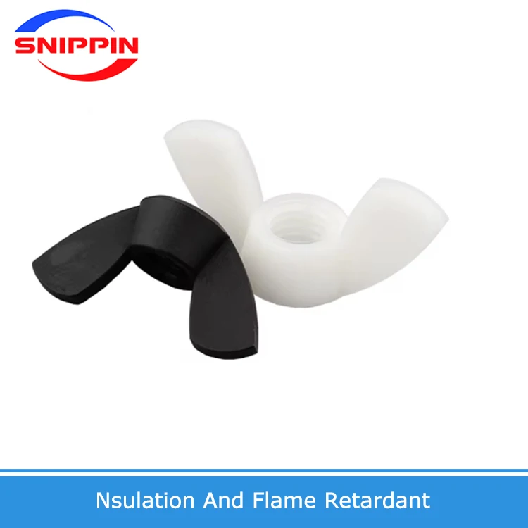 Black White Nylon Wing Nut M2 M2.5 M3 M4 M5 M6 M8 M10 M12 M14 M16 M18 M20 Butterfly Nut Ngot Plastic Insulation Thumb Nuts
