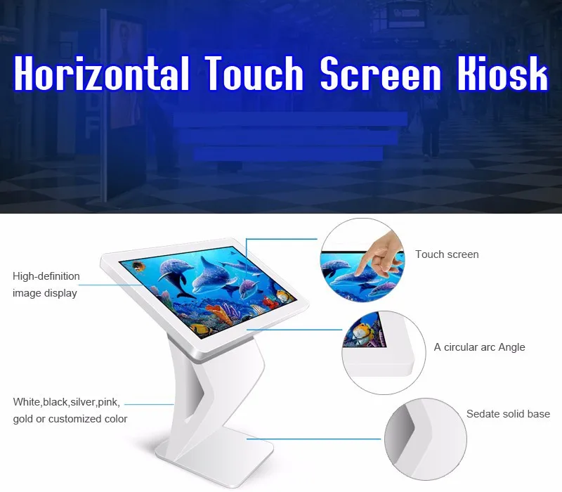  Крытый 43 дюймовый hd digital signage горизонтальные Тотем сенсорный экран
