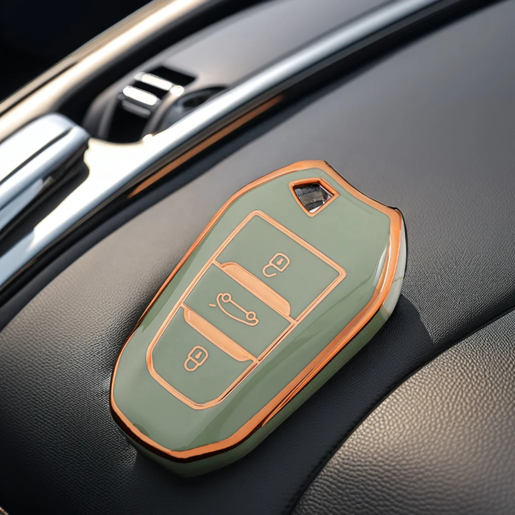 Роскошный автомобильный брелок для ключей чехол Peuot 4008 5008 308 защитный TPU держатель аксессуар