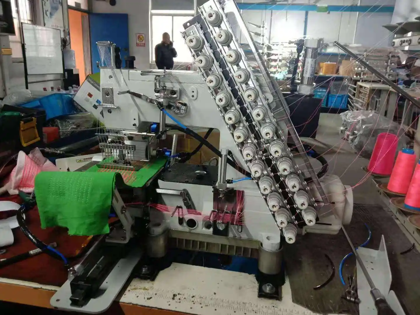 Elastic Inserting/Attaching Heavy Duty Industrial Sewing Machine Direct Drive Motor For Garment Industry