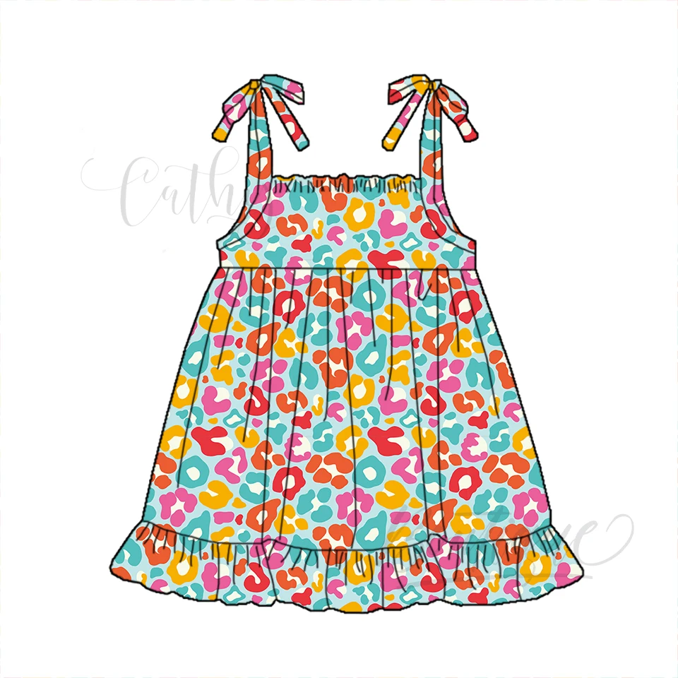 Qingli OEM&ODM Girls Clothing Set Milk Silk Checked Pattern Birthday Party Dress For 2-14 Years For Babies Up To 9 Years