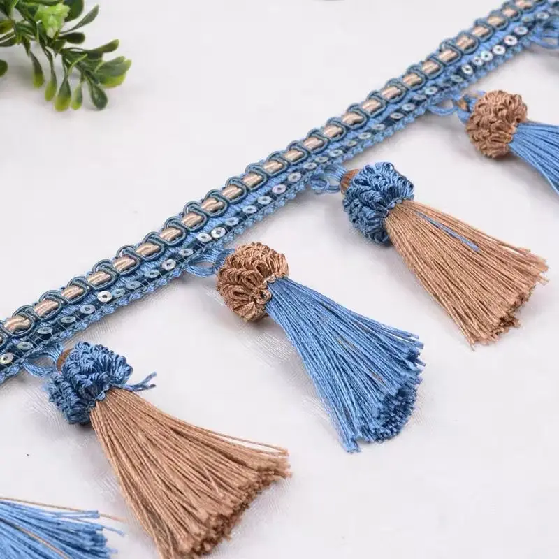 Аксессуары для штор оптовая продажа Золотые декоративные занавески с