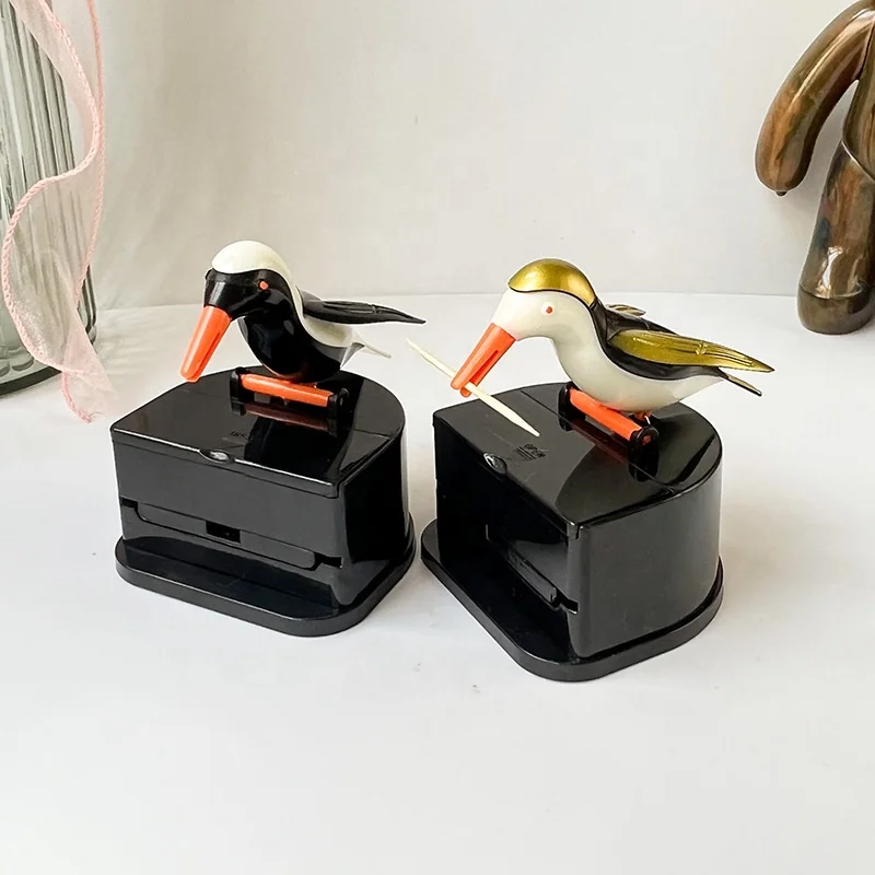 New Design Creative Colorful Bird Toothpick Holder 3d bird shape pop-up dispenser tooth brush pick toothpicks holder