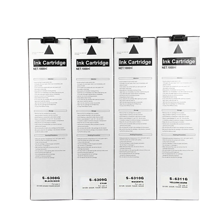 S-6308 S-6309 S-6310 S-6311 G/E ink cartridge for risos comcolor 3010r 3050r 7050r 9050r printers