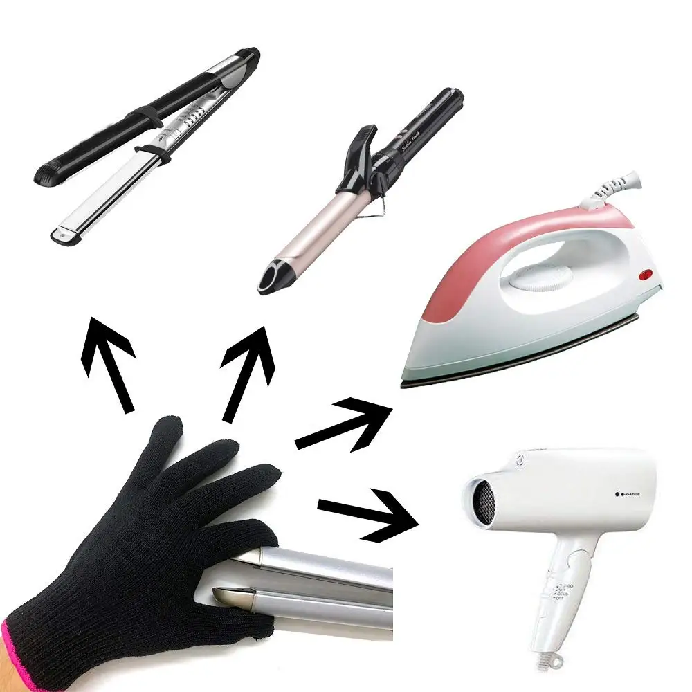 Heat Resistant Glove for Hair Styling Curling Iron Flat Iron and Curling Wand Safety Work Gloves