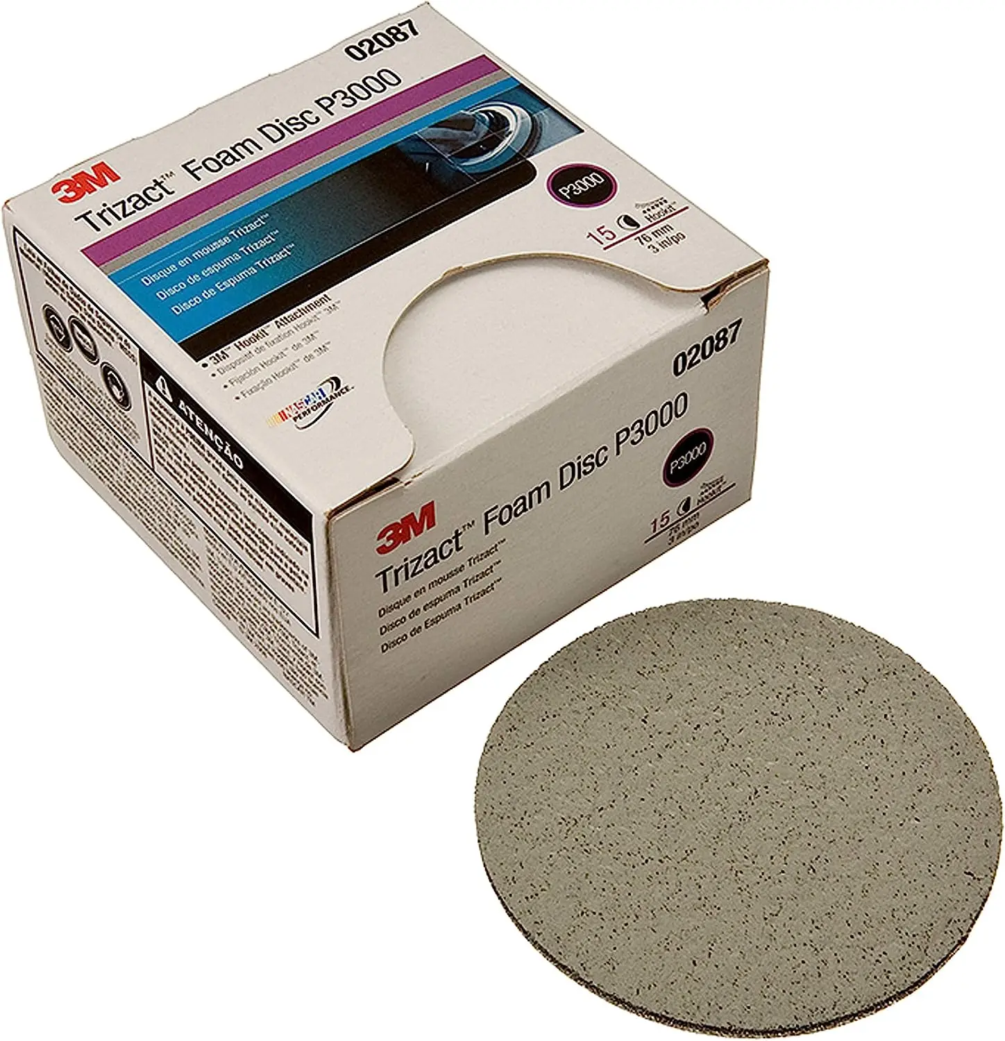 3M Trizact 3 Inch Foam Disc Grit 3000 3 Inch 3M Trizact Sanding Discs