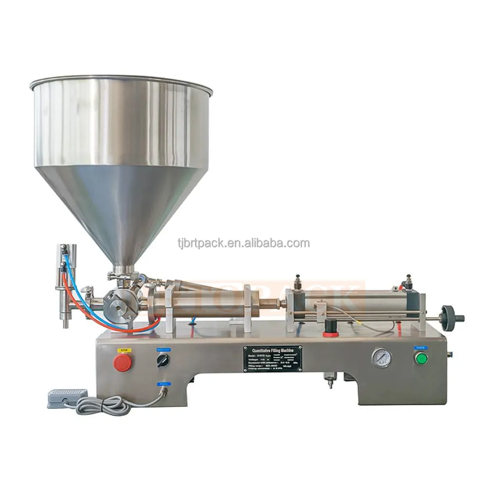 250-5000ML Fully pneumatic Piston low viscosity liquid Honey Shampoo filler semi auto single head paste filling machine