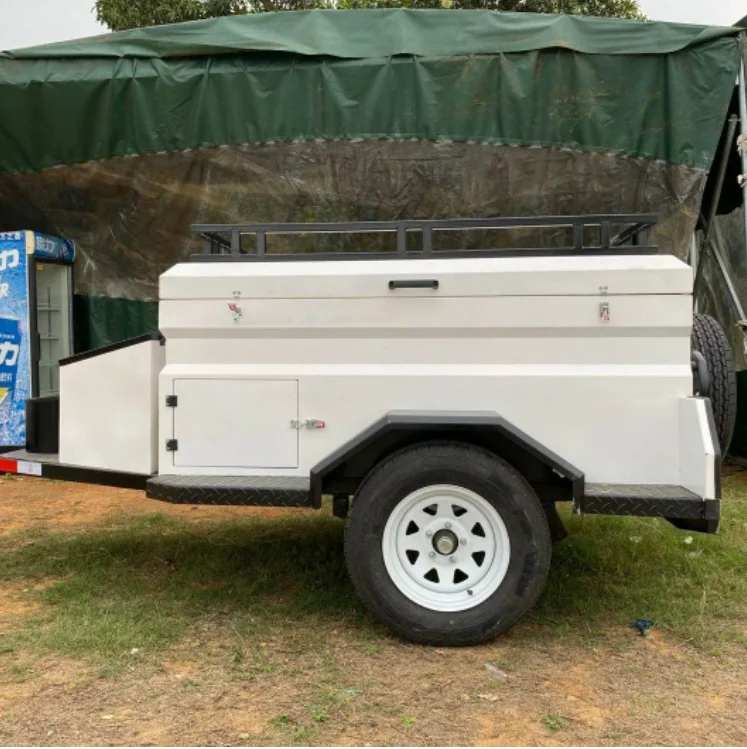 Top Quality 4x4 Off Road Light Weight Small Camping Travel Trailers with Spare Tire