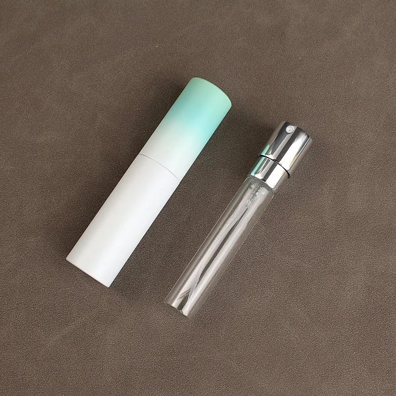 High quality Color gradient 10ml aluminum enclosure empty perfume refillable spray bottle
