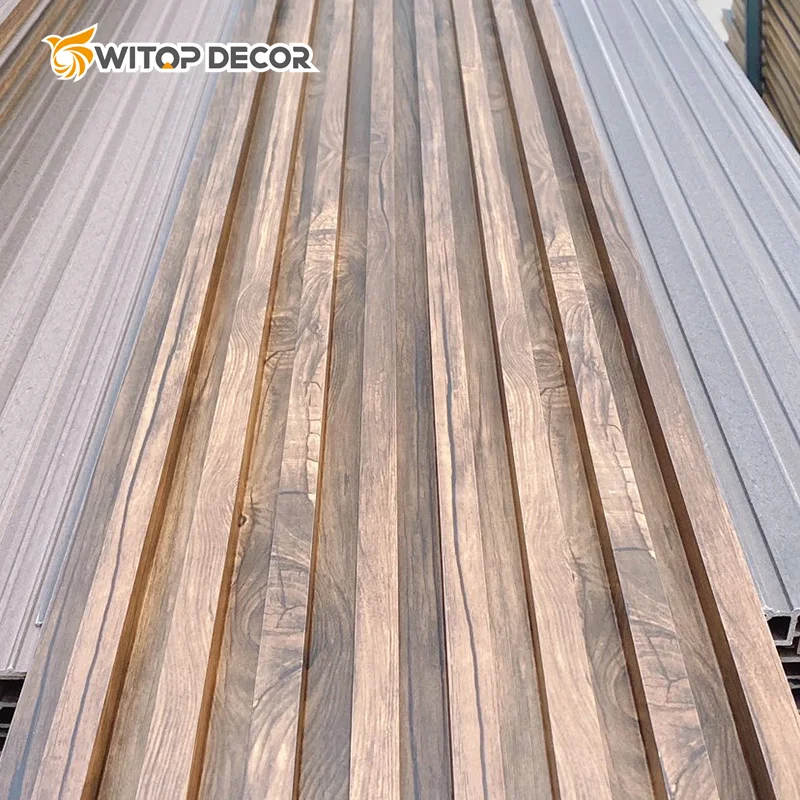 Wholesale Price PVC Wpc Fluted Wall Panel Interior Decoration Board  Eco Wood 15mm Wpc Wall Panel Cladding Lamin wpc wall panel