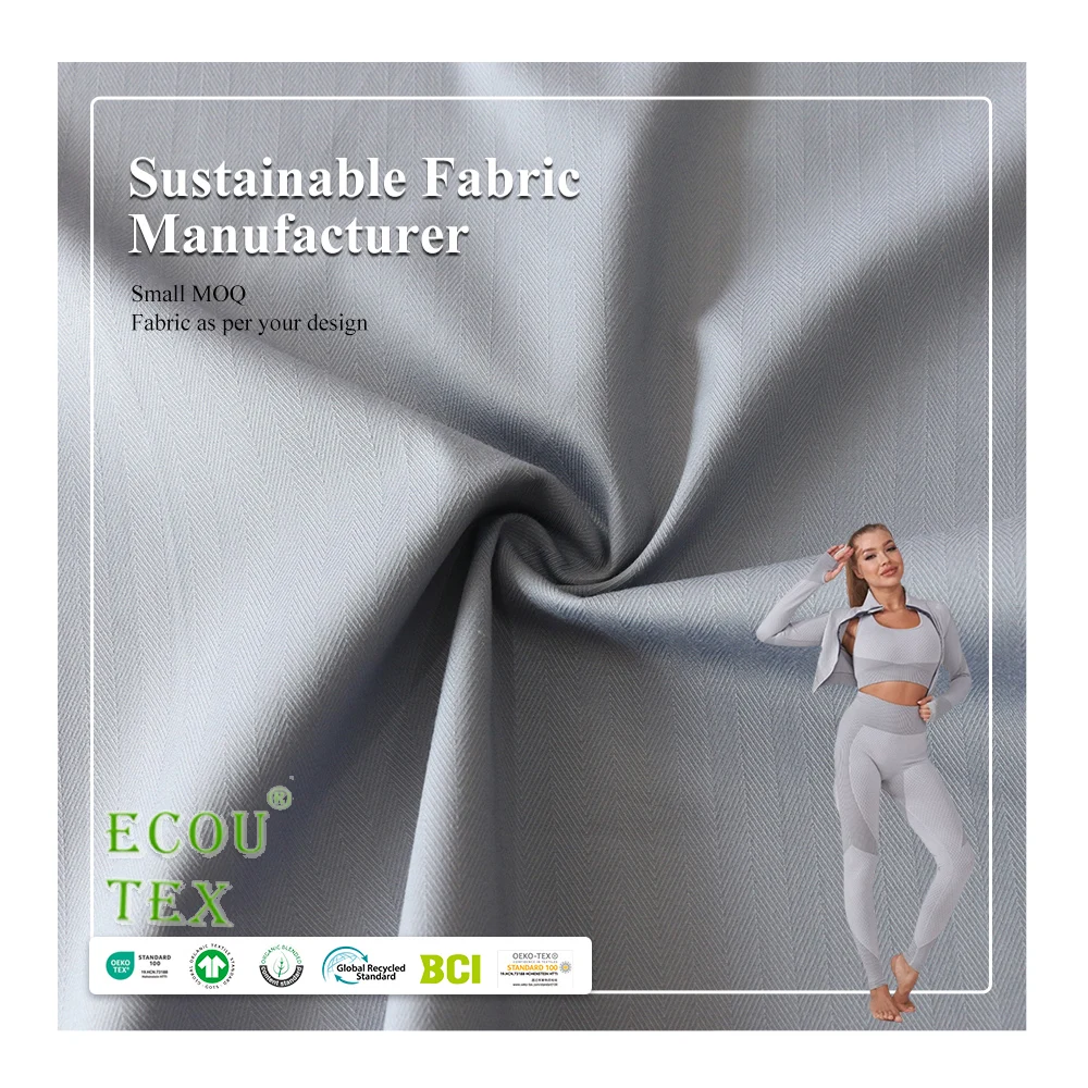 Organic Cotton Jersey Fabric GOTS Certified Elastic Woven Underwear Polyester-Bamboo Fiber Dyed Regenerated Organic Fabric