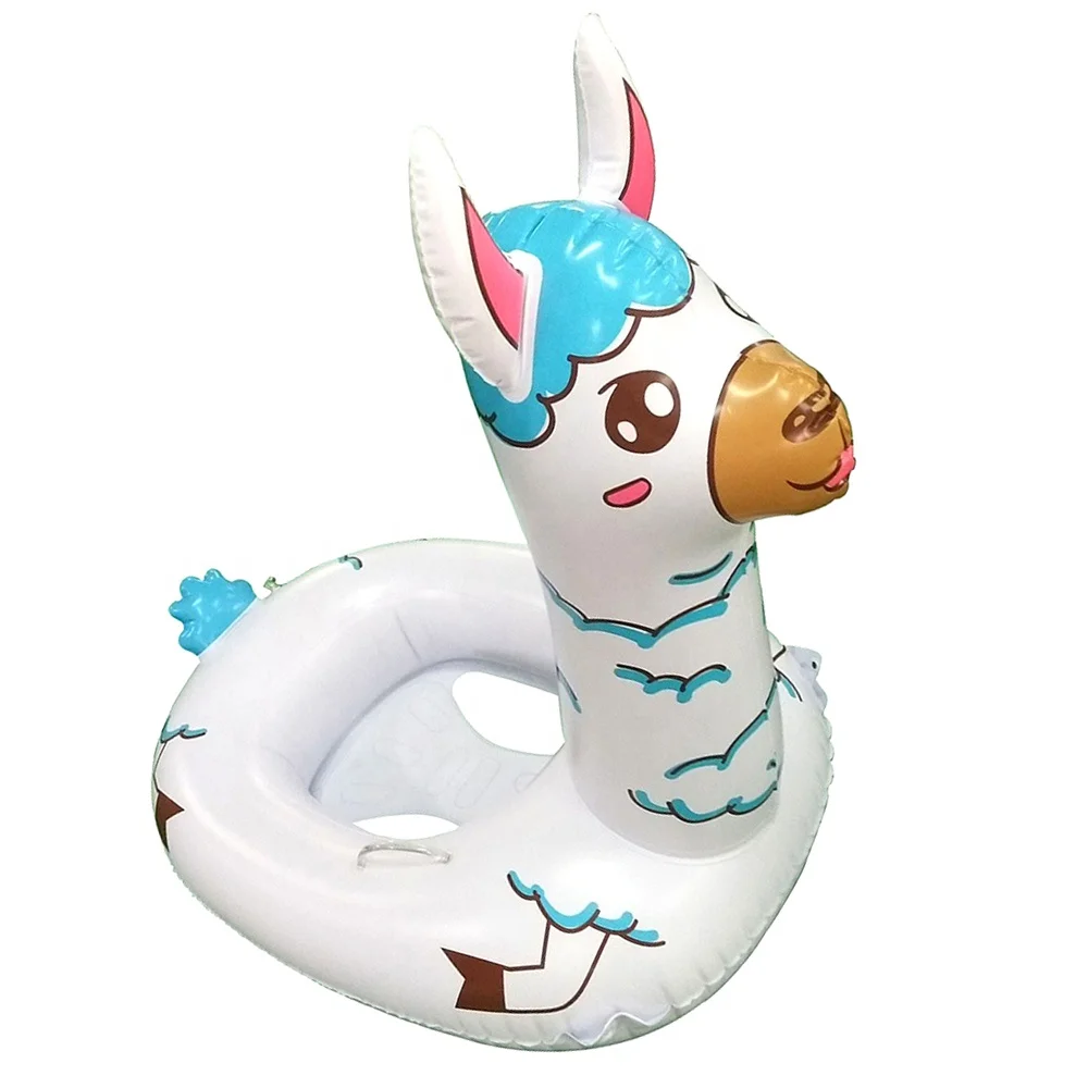 Alpaca Baby Inflatable Swim Boat Pool Floats Safety Kids Seat PVC Swim Sitting Rings For Pool Water Fun