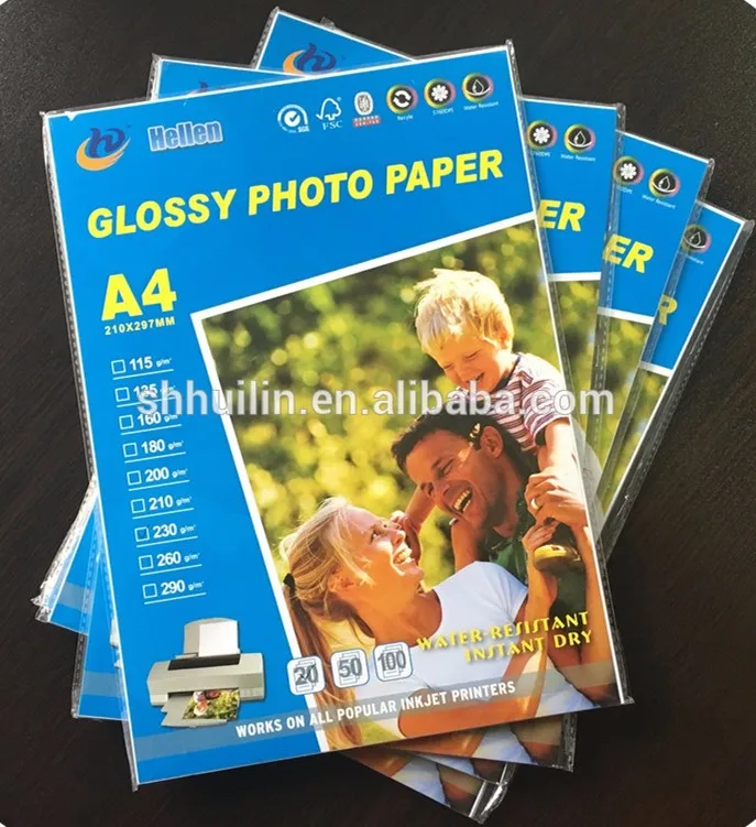 Professional Manufacturer 115g~300g Photo Paper A3 A4 Inkjet Glossy Paper Cheap Photo Paper