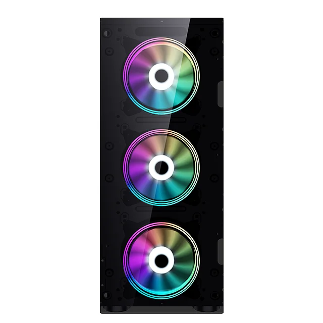 ATX Tempered Glass Front Panel Side Glass Good Airflow PC Gamer Computer Case