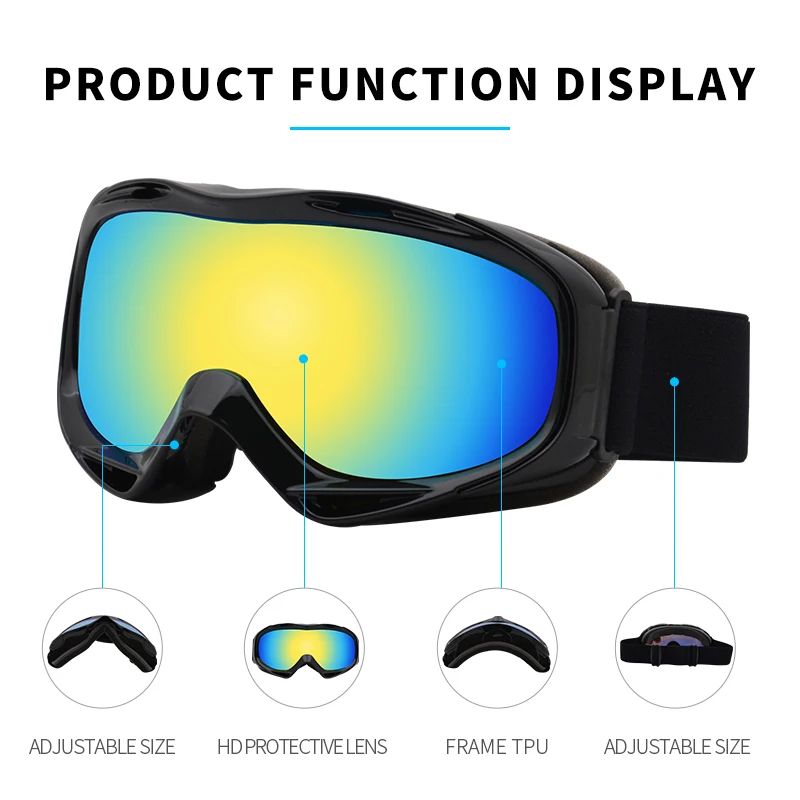 Clear Ski Goggles Winter Snow Sports Snowboard Goggles Double Lens for Men Women & Youth Snowmobile Skiing glasses