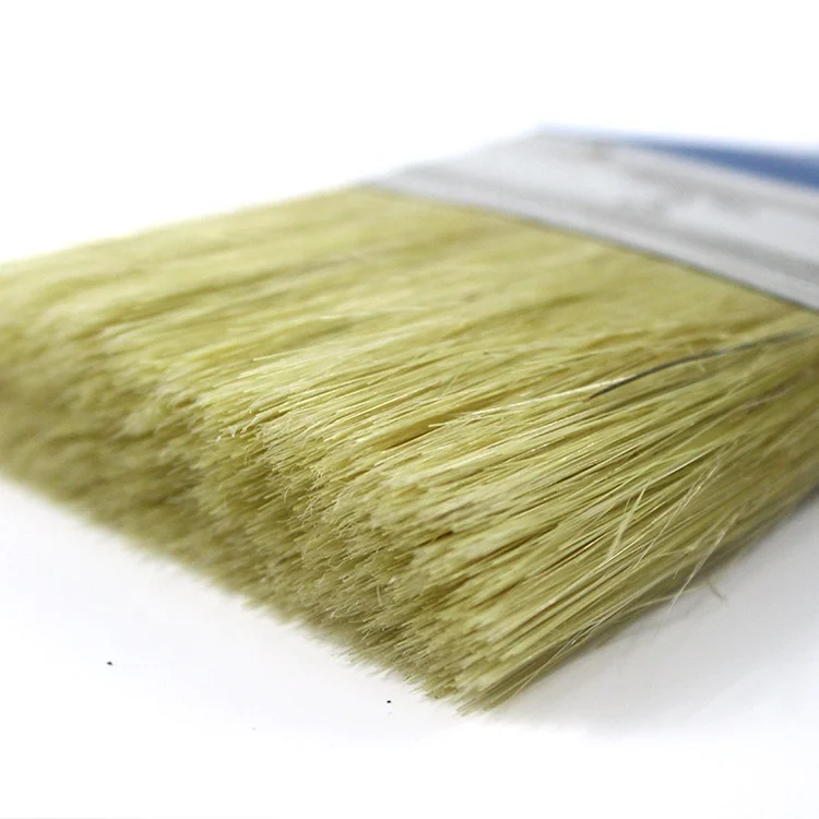 Yep Wholesale High Quality Bristles Paint Brush With Blue Wooden Handle White Tail