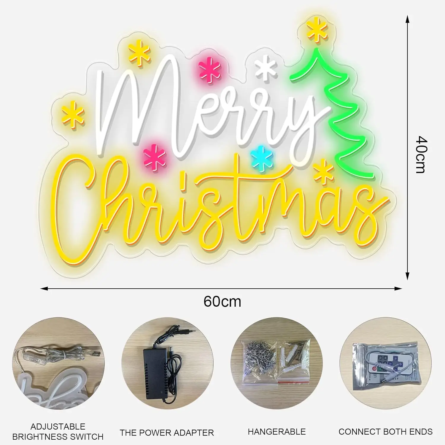 Design Custom Christmas Neon Sign High Quality 3D Infinity Mirror Led Christmas Day Neon Lights for Home Event Decor