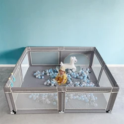 Portable 127*127cm Indoor Outdoor Use Breathable Mesh Children Baby safety playpen With Gate Bag Ocean Ball
