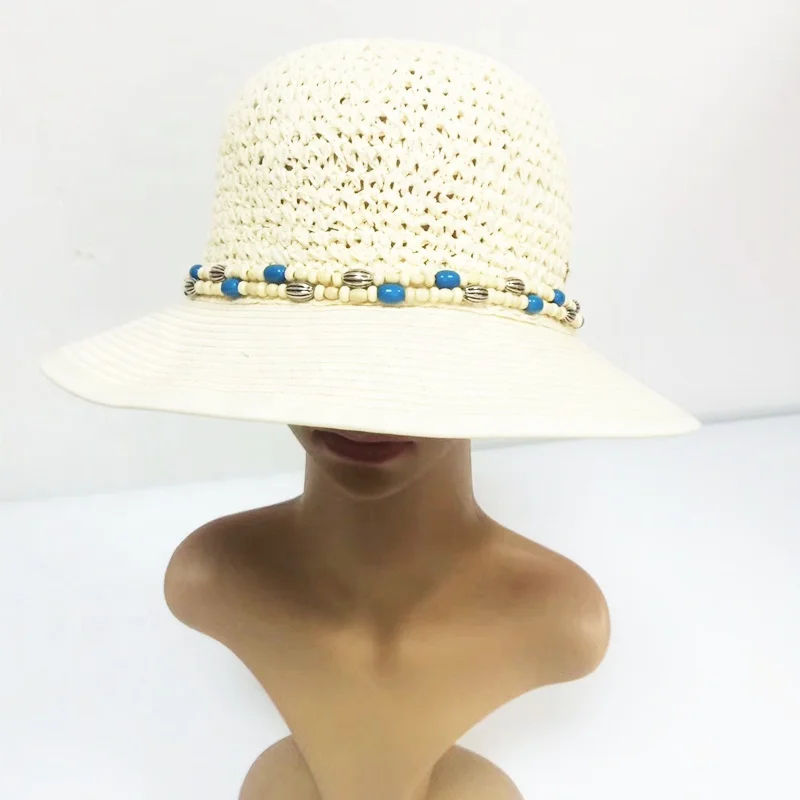
Customize Chinese Female Wide Brim Cheap Lady Beach Women Sun Straw Hat 