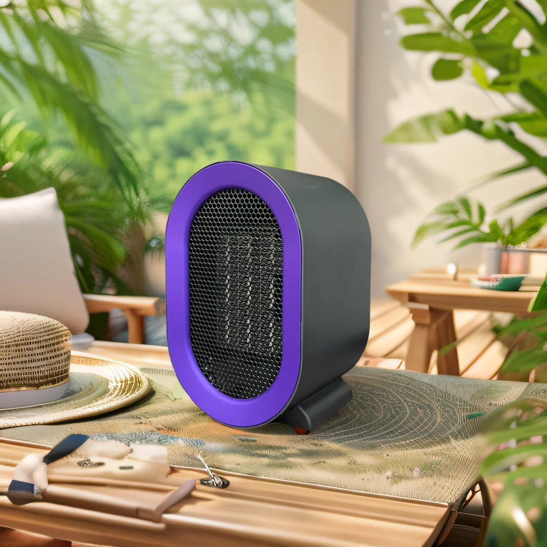 Portable 220V 1200W PTC Infrared Heater New Frosted Material Electric Fan Car 1200W Household Garden Desktop Ventilation EU UK