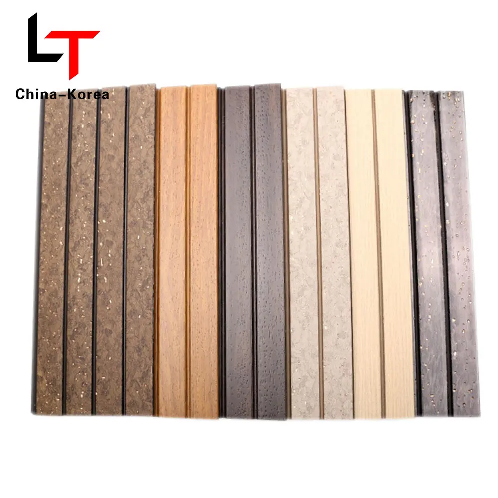 LT Factory Price PS WPC Alternative fluted wall panels For Hotel Interior And Exterior Decoration 3d Slat