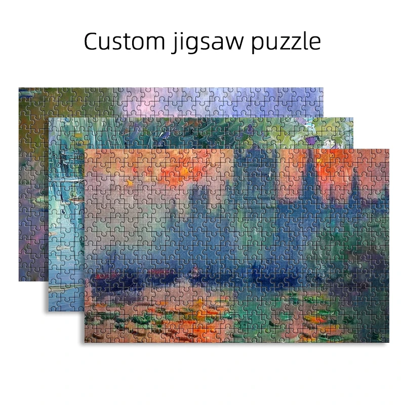 Custom Paper tube puzzle 1000 500  200 100 piece for adults and kids