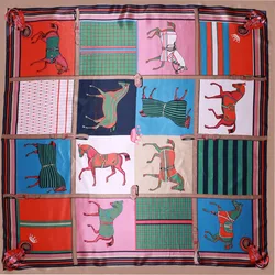 2020 90*90cm high quality Satin hijab big size shawls for muslim lady scarves hairscarf