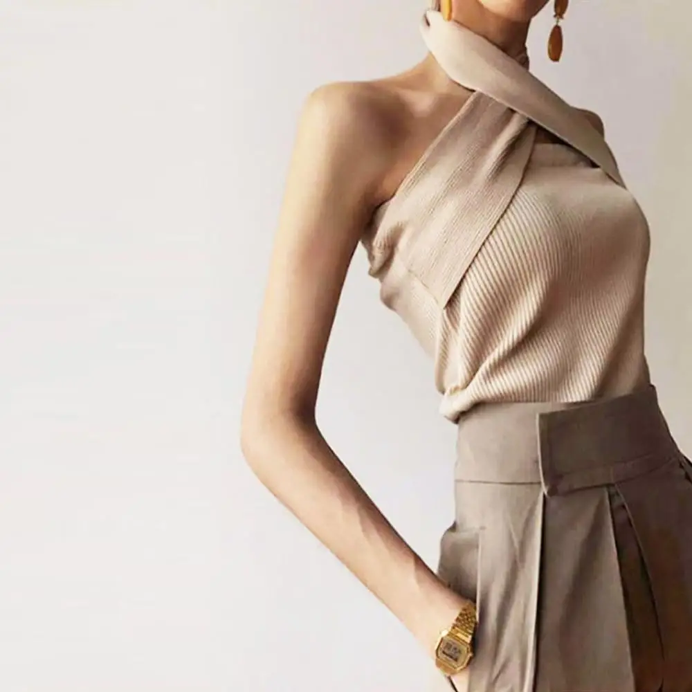 Twist Off Shoulder Top Sweater 2024 New Trending 100% Cashmere Standard Knitted Pullovers Breathable Computer Knitted Accept