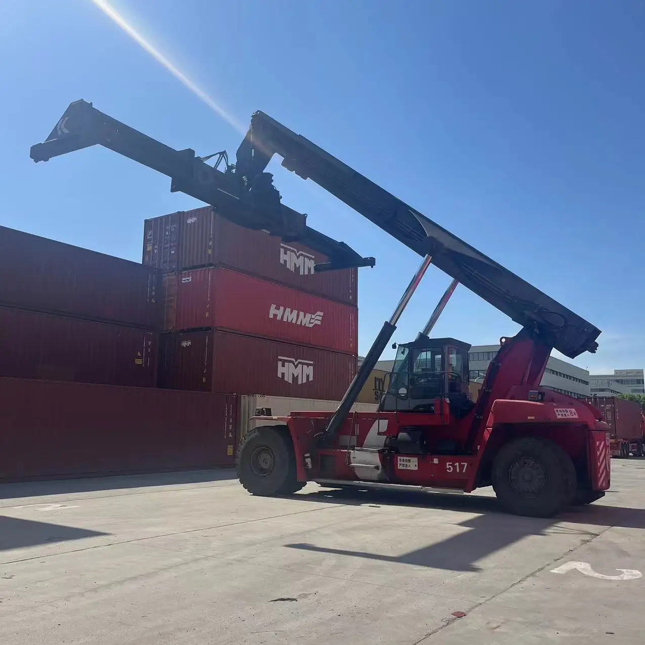 low price kalmar DRF450 45ton container reach stacker hot selling   High performance