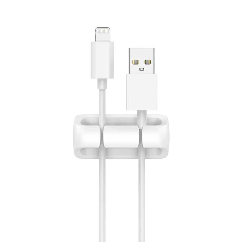Silicone Desk Cable Management Organizer for Charger Earphone Protector Wire Keeper Holder Flexible USB Cable Winder