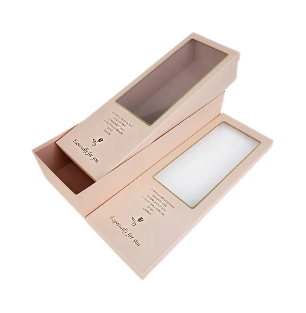 Rectangular window gift box flower box floral packaging Christmas rose box