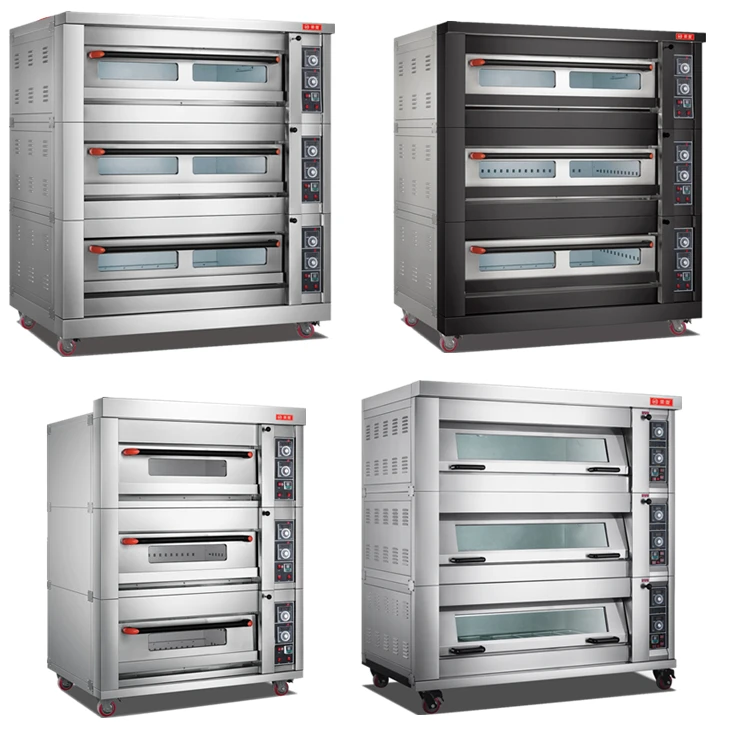 
3 layer 9 tray gas bread oven,bakeri oven gas bread bakery machine 