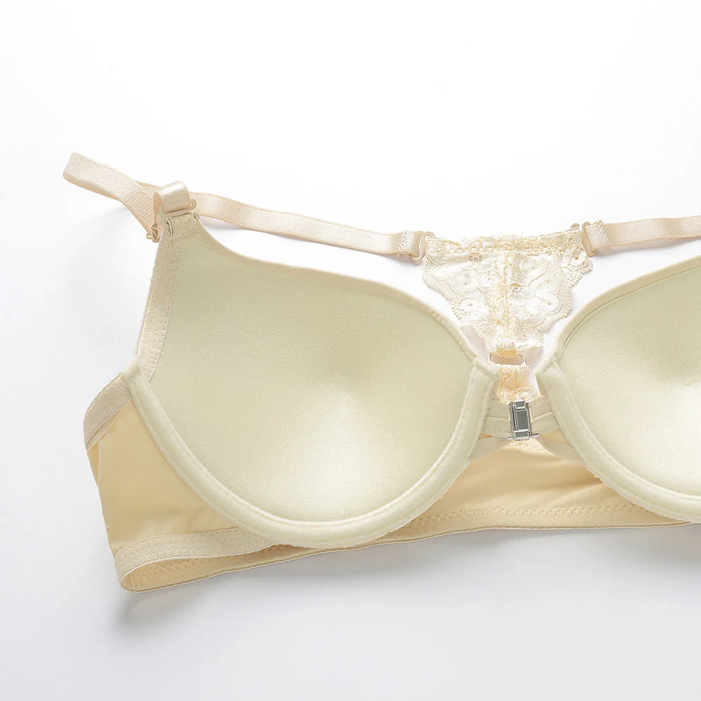 New Design Low Price beautiful girls Underwear Fancy 3d push up seamless bra panty sets 38  size bra