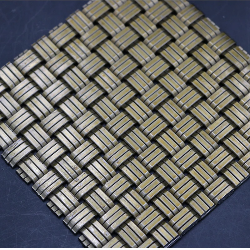 Stainless Steel Metal Mesh Cladding Antique Brass Plated for elevator door&wallpaper cage