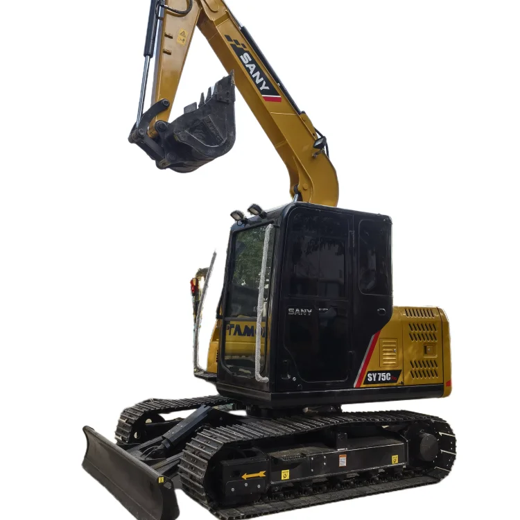 HOT SALE High Quality Second Hand Sany 75 mini Excavator with shovel blade Construction Machinery low price sell well in Egypt