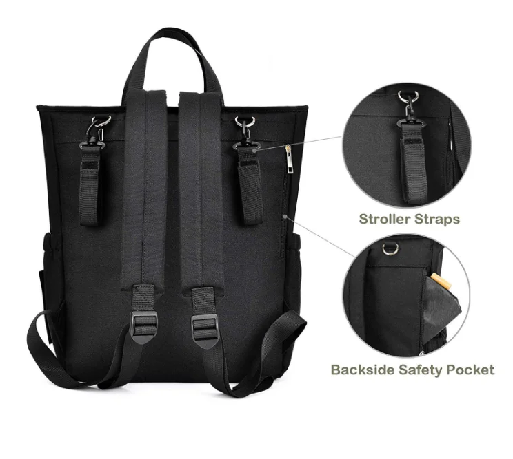 Diaper Bag Backpack Stylish Small Baby Nappy Bag Multi-function Waterproof Lightweight with Insulated Pocket