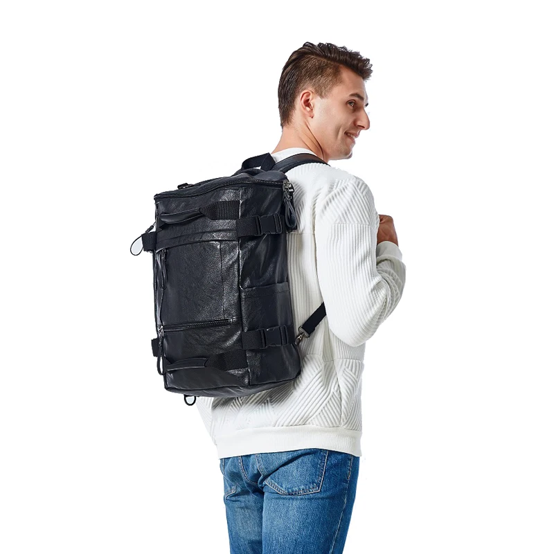 New trendy fashion korean style high quality  college student laptop bag outdoor travel male student school backpack