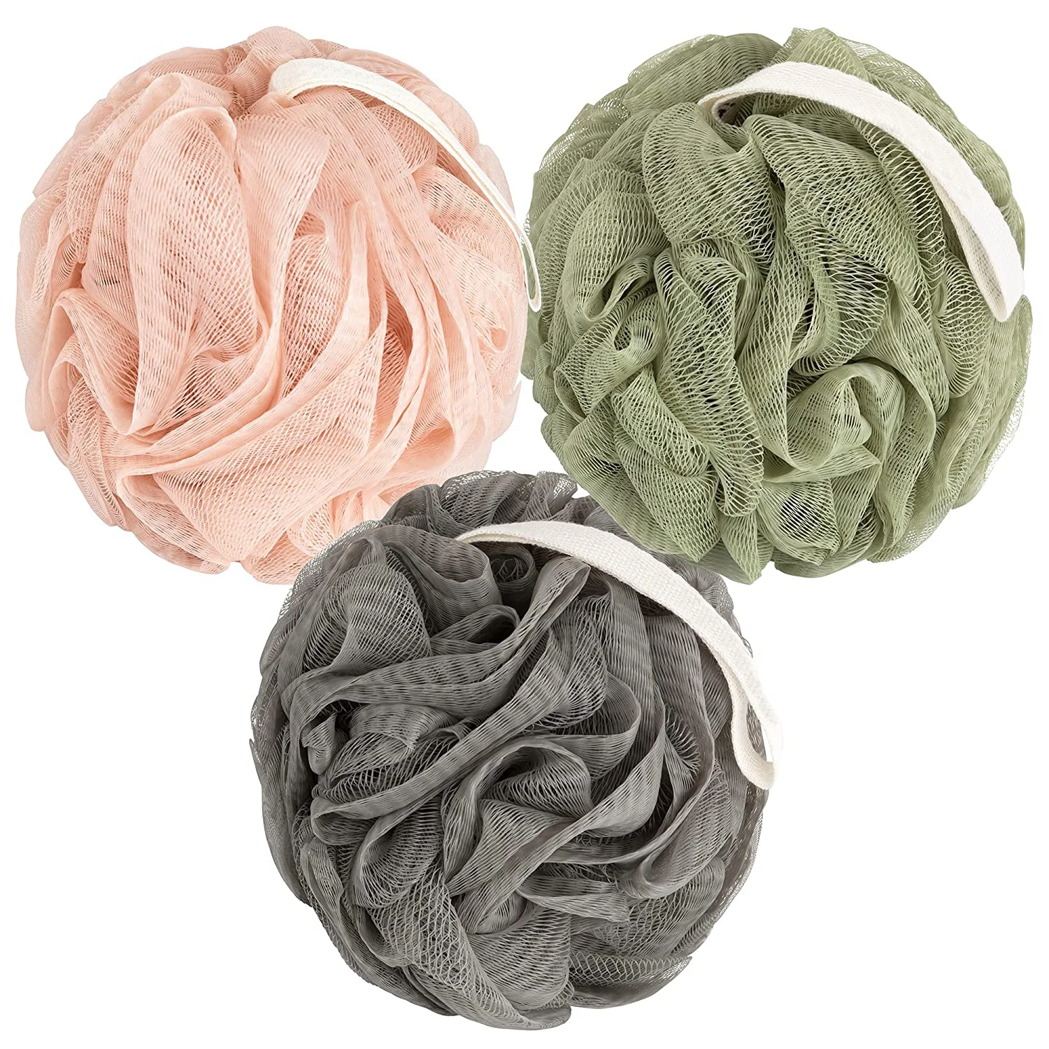 Bath Mesh Pouf Shower Ball Body Scrubber Exfoliating African Bath Net Sponge For Men and Women